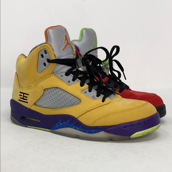Nike Air Jordan 5 Retro What The CZ5725-700 Authentic Men’s Sneakers - Size 7 - Picture 10 of 14